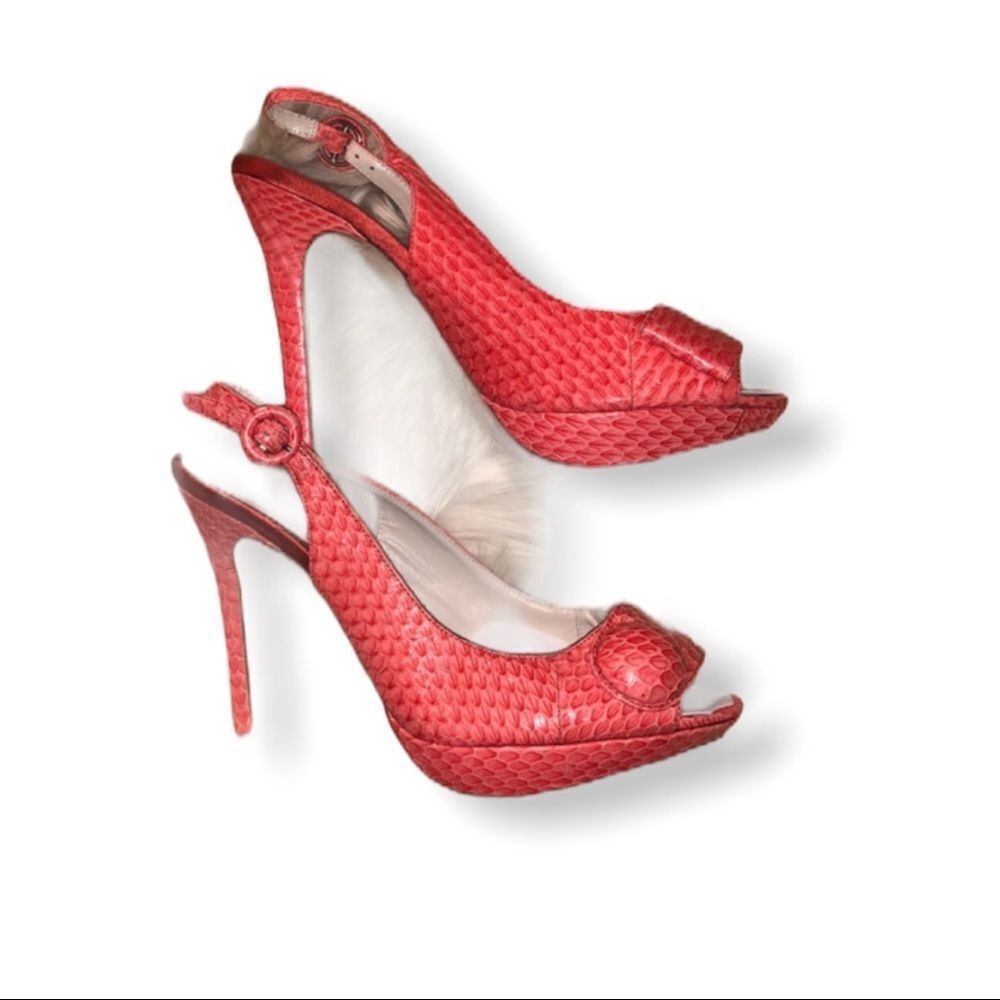 Bourne England Leather Peeptoe Sling Back‎
